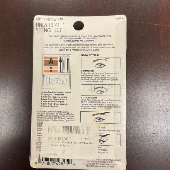 Wet N Wild Ultimate Brow Universal Stencil Kit C985A New - Read - Picture 2 of 8